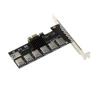 Carte de réplication PCIe x1 vers 7 ports par liaisons USB3 pour y relier des adaptateurs USB vers PCIe