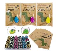 Carte de reproduction des œufs de dinosaures, 24 œufs d'élevage de dinosaures en 24 paquets, œufs de dinosaures qui éclosent dans l'eau, respectueux de l'environnement