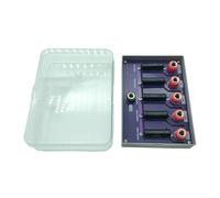 Carte de résistance programmable 0,1Ω-9,9999999MΩ 0,1 % 25 PPM Calibrage de précision pour multimètre Test d'isolation Laboratoire Atelier 8 segments Pont enfichable Pieds en cuivre 100 x 70 mm (1