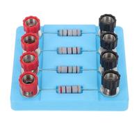 Carte de Résistances Fixes Pré-câblée, Module à Borne à Vis pour Cours | Boîtier en Plastique Isolé, Guide Illustré Inclus, pour t Laboratoire de Physique, Usage Pédagogique