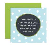Carte de rétablissement « Missing You and Get Well Soon » - Work Isn't the Same Without You - Carte de rétablissement de bureau pour collègues, amis, copains de travail, officier, membre de l'équipe