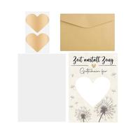 Carte de révélation du sexe avec enveloppe assortie et autocollant en forme de cœur 10 x 14 cm pour fête prénatale