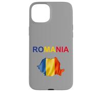Carte de Roumanie Couleurs nationales Conception Patriotique Coque pour iPhone 15 Plus