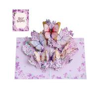 Carte De Saint Valentin - 20 Cm De Vœux Pop-up 3D, Art En Papier De Papillon, Design Souvenir Romantique Vintage, Affichage Surprise Plié Par Créative | Carte De Message D'anniversaire