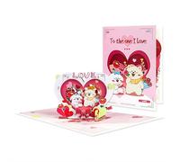 Carte de Saint-Valentin 3D pour elle ou lui, carte de vœux romantique parfaite pour la Saint-Valentin, un anniversaire ou Noël, pour mari, épouse, fiancé (e)