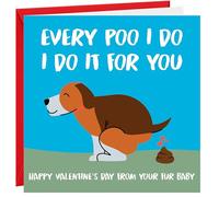 Carte de Saint-Valentin amusante de la part du chien, cartes de Saint-Valentin pour chien, papa, chien, maman