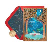 Carte de Saint-Valentin en papyrus pour mari (Tu es mon endroit heureux)