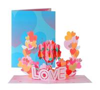 Carte de Saint-Valentin Fleur Romantique, Mur de Bouquets de Fleurs Amour, Carte Saint Valentin, 3D Pop Up Carte Romantique avec Enveloppe, pour Les Mariages et la Fête Des Mères (C)