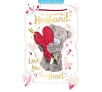 Carte de Saint-Valentin holographique 3D avec inscription « Husband Me To You »
