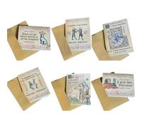 Carte de Saint-Valentin médiévale avec illustrations à l'ancienne et dictons amusants pour les amateurs d'histoire, gestes d'amour mémorables, carte de vœux de Saint-Valentin