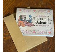 Carte de Saint-Valentin médiévale, carte de Saint-Valentin médiévale amusante avec manuscrit lumineux avec enveloppes, cadeau de Saint-Valentin insolite pour partenaire, amis et amateurs d'art