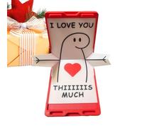 Carte de Saint-Valentin - Motif cœur romantique et drôle, décorations de Saint-Valentin pour famille, amis, épouse, mère, sœur, fille, cérémonies, occasions spéciales, bénédictions, fête du Nouvel An