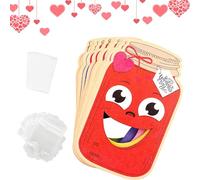Carte de Saint-Valentin | Papier cadeau visage mignon | Lot de 50 cartes à échanger amusantes - Pour, filles, amis, voyages, salle de ole, fête, anniversaire