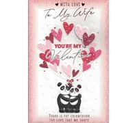 Carte de Saint-Valentin pour femme avec amour, motif panda You're My Valentine, 8 pages, 30,5 x 17,8 cm