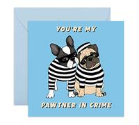 Carte de Saint Valentin pour homme femme - Pawtner In Crime - Carte d'anniversaire pour lui - Carte d'anniversaire amusante pour petit ami, petite amie, mari, femme - Par Central 23
