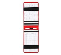 Carte de Score Golf, Cas de Support de Cuir d'unité Centrale avec des Cartes de pointage et Un Crayon(Red)