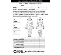 Carte de Secourisme en Situation de Combat (10) - Israeli First Aid - Carte - Greyscale - Thématique (Santé et Secours) - Papier Non Couché - A4
