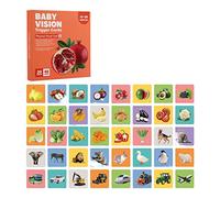 Carte de stimulation visuelle pour bébé - Noir et blanc - Livre de bébé à contraste élevé