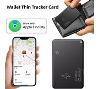 Carte de suivi de portefeuille de localisation de charge sans fil, localisateur GPS étanche, fonctionne avec Apple Find My App, traqueur Bluetooth, nouveau Dual system