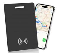 Carte de suivi de portefeuille fine, étanche IP68, rechargeable, fonctionne avec Apple Find My (iOS uniquement), pour portefeuille, téléphone, passeport, traqueur de bagages, étiquette de bagage