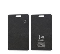 Carte de suivi de portefeuille, localisation GPS ultra fine avec étiquette intelligente anti-perte pour smartphone, appareil compatible Bluetooth, chargement sans fil (motif cuir)