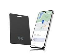 Carte de suivi portefeuille fine pour Android - Compatible Google Find My | IP68 étanche Bluetooth Tracking Card avec chargement sans fil | Finder portefeuille pour passeport, sac à main et bagages