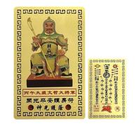 Carte de Tai Sui chinois - 2026 - Décoration d'intérieur double face - Cartes de bénédiction du Nouvel An chinois pour adultes, femmes, famille, voyage, maison, vacances, prospérité, richesse