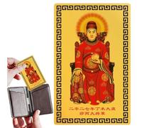 Carte de Tai Sui Chinois 2027 en métal avec symbole de bénédiction et de