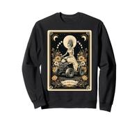 Carte de Tarot 4 Roues Quad Queen ATV Squelette Witchy Moon Sweatshirt