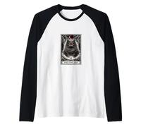 Carte de Tarot Amusante en Forme de Chat avec Peluche et découvrez Le Style Gothique Manche Raglan