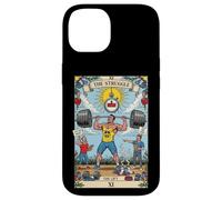 Carte de Tarot Amusante The Struggle Lift Gym Workout Occult Coque pour iPhone 14