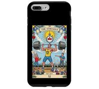 Carte de Tarot Amusante The Struggle Lift Gym Workout Occult Coque pour iPhone 7 Plus/8 Plus