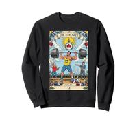 Carte de Tarot Amusante The Struggle Lift Gym Workout Occult Sweatshirt