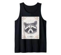 Carte de Tarot au Raton Laveur El Diablo Occulte Trash Panda Art Débardeur