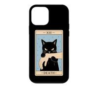 Carte de Tarot avec Chat Noir, sorcière, Gothique, Tarot, Art drôle Coque pour iPhone 12 Mini