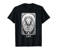 Carte de Tarot avec Signe Astrologique du Zodiaque Lion T-Shirt
