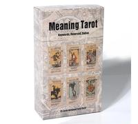 Carte de Tarot avec signification sur eux, mot e Tarot pour débutant, jeu de Tarot antique, apprendre les Tarot, 78 cartes inversées Gris clair