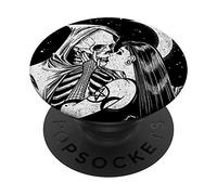 Carte de tarot Blackcraft Vintage Death the Grim Reaper Kiss PopSockets Support et Grip pour Smartphones et Tablettes
