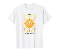 Carte de Tarot bohème The Sun T-Shirt Graphique avec Valeur, Homme, Blanc, M