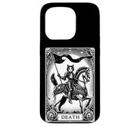 Carte de Tarot Cat The Death Arcana Dark Gothic Coque pour iPhone 15 Pro