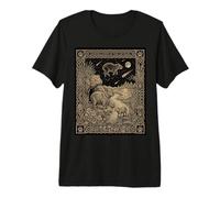 Carte de Tarot céleste Capybara Zodiaque Occulte T-Shirt Haut de Gamme