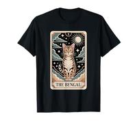 Carte de tarot chat Halloween Le Bengale T-Shirt
