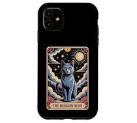 Carte de Tarot Chat Halloween Le Russe Bleu Coque pour iPhone 11