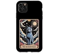 Carte de Tarot Chat Halloween Le Russe Bleu Coque pour iPhone 11 Pro Max