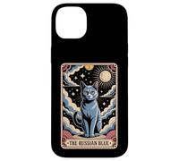 Carte de Tarot Chat Halloween Le Russe Bleu Coque pour iPhone 14 Plus