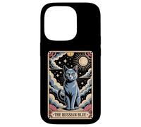 Carte de Tarot Chat Halloween Le Russe Bleu Coque pour iPhone 14 Pro