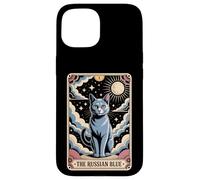 Carte de Tarot Chat Halloween Le Russe Bleu Coque pour iPhone 15