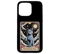 Carte de Tarot Chat Halloween Le Russe Bleu Coque pour iPhone 15 Pro Max