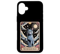 Carte de Tarot Chat Halloween Le Russe Bleu Coque pour iPhone 16 Plus