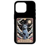 Carte de Tarot Chat Halloween Le Russe Bleu Coque pour iPhone 16 Pro